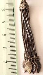 OSMANLI DÖNEMİ ANTİK MUHTEŞEM GÜMÜŞ MÜTHİŞ MOTİF İŞLEMELİ SARAYSAL TESPİH PÜSKÜLÜ 2P1T1R1 PEK ÇIKMAZ