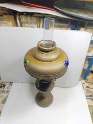 1900'LER FRANSIZ ANTİKA PİRİNÇ METAL GAZ LAMBASI-FİTİL VE MEKANİZMA DÜĞMESİ YOK