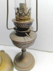 1900'LER FRANSIZ ANTİKA PİRİNÇ METAL GAZ LAMBASI-FİTİL VE MEKANİZMA DÜĞMESİ YOK