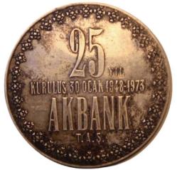 AKBANK 25. YIL HATIRA  GÜMÜŞ