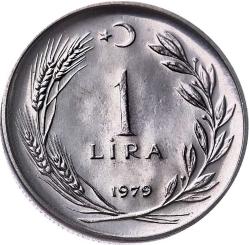 1979 1 Lira   Saban Kılıçtan Üstündür  Fao Çil  No: 0312