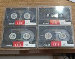 MAXELL UD II 60 * CrO2 * KROMDİOKSİT KASET *  KULLANILMIŞ KASET * 4 ADET KASET
