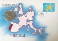 Portekiz 50 Escudo 1989 Hatıra, Damgalı Pullu Postadan Geçmiş Zarf