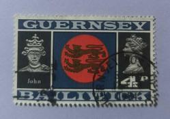 Guersney _ damgalı pul