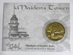 GALATA KULESİ BRONZ HATIRA MADALYONU ÇİL KONDİSYONDA
