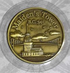 GALATA KULESİ BRONZ HATIRA MADALYONU ÇİL KONDİSYONDA