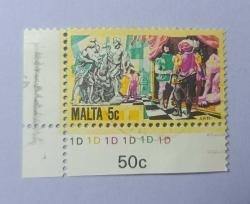 Malta _ damgalı pul
