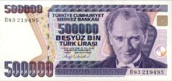 7.EMİSYON 500 BİN TÜRK LİRASI ÇİL B SERİSİ