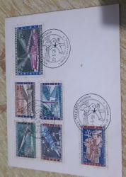 LOT.19 » 1958 BELÇİKA ÖZEL DAMGALI 6 PULLU ZARF