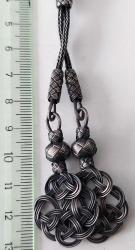 OSMANLI DÖNEMİ ANTİK MUHTEŞEM GÜMÜŞ SARAYSAL KAZAZ ÖRGÜLÜ TESPİH PÜSKÜLÜ 2Ş1VVV1 PEK ÇIKMAZ