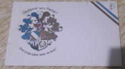 1932 D REİCH 2 Lİ PULLU ÜZERİ YAZILI POST KARTE