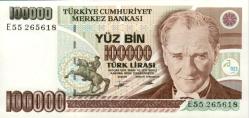 7.EMİSYON 100 BİN TÜRK LİRASI ÇİL