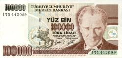 7.EMİSYON 100 BİN TÜRK LİRASI ÇİL