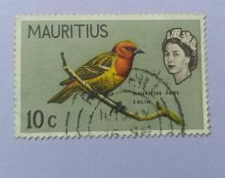 Mauritius_ damgalı pul