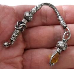 OSMANLI DÖNEMİ ANTİK MUHTEŞEM GÜMÜŞ MÜTHİŞ MOTİF İŞLEMELİ SARAYSAL TESPİH PÜSKÜLÜ 21LL2YY PEK ÇIKMAZ