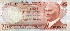 6. EMİSYON 20 TÜRK LİRASI ÇİL