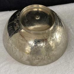 Dönem Ürünü Kalem İşi Pirinç Şifa Kasesi