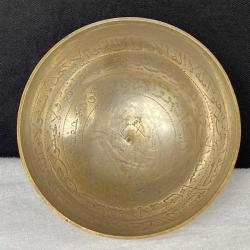 Dönem Ürünü Kalem İşi Pirinç Şifa Kasesi