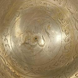 Dönem Ürünü Kalem İşi Pirinç Şifa Kasesi