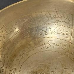 Dönem Ürünü Kalem İşi Pirinç Şifa Kasesi