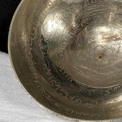 Dönem Ürünü Kalem İşi Motifli Pirinç Şifa Kasesi