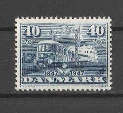 1947 Danimarka Lokomotifler Büyük Valör MNH (Katalog: 105 tl.)