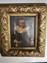 Antika 200 Yıllık Belçika Şato Çıkması Yağlı Boya Portreler