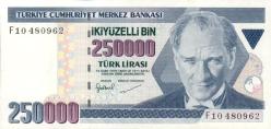 7.EMİSYON 250 BİN TÜRK LİRASI ÇİL