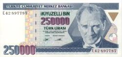 7.EMİSYON 250 BİN TÜRK LİRASI ÇİL