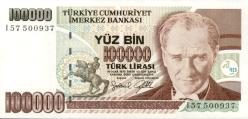7.EMİSYON 100 BİN TÜRK LİRASI ÇİL