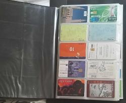 Dosya içinde 450 adetten fazla Yabancı  telefon  kartı