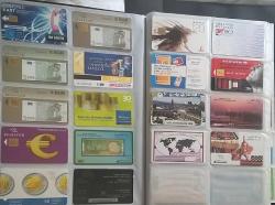 Dosya içinde 450 adetten fazla Yabancı  telefon  kartı