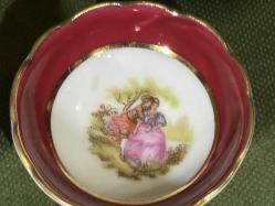 7,5 cm ve 5 cm çaplarında limoges minik dekor tabakları - 2 adet