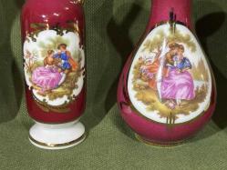 9,5 cm ve 12 cm arası ölçülerde  limoges minik vazolar - 5 adet