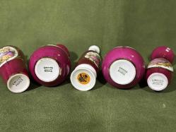 9,5 cm ve 12 cm arası ölçülerde  limoges minik vazolar - 5 adet