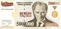 7. EMİSYON 5 MİLYON TÜRK LİRASI ÇİL