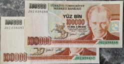7.Emisyon 3.Tertip 100.000 Türk Lirası / J02 Seri Takipli