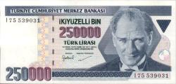 7.EMİSYON 250 BİN TÜRK LİRASI ÇİL