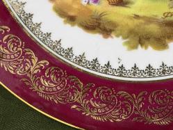 limoges el boyama porselen dekor duvar tabağı 24 cm çapında