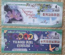 LOT.6 » 2010-2012 MİLLİ PİYANGO BİLETLERİ YILBAŞI ÖZEL ÇEKİLİŞİ 2 ADET