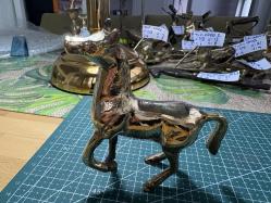 Pirinç At Biblo – Dekoratif Heykel