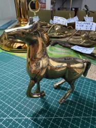 Pirinç At Biblo – Dekoratif Heykel