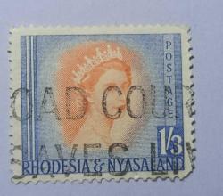 İngiliz Sömürgesi Rodezya ve Nyasaland- Damgalı pul