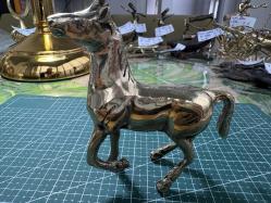 Pirinç At Biblo – Dekoratif Heykel