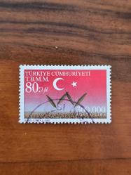 2000 Türkiye T.B.M.M. 80. Yıl Anma Pulu