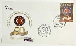 2011 FDC Devlet Personel Başkanlığı'nın Kuruluşunun 50. Yılı, Ankara, 17.12.2011, PTT M.O.B.Y.D. İlk Gün Zarfı (FDC-776)
