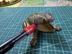 Vintage Pirinç Kurbağa Figür – Dekoratif & Koleksiyonluk