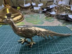 Vintage Pirinç Tavus Kuşu Figür – PEÇETELİK formunda Dekoratif & Koleksiyonluk