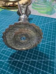 Vintage Pirinç Tavşan Figürlü Şamdan / Mumluk – Dekoratif & Koleksiyonluk