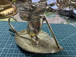 Vintage Pirinç Fare Figürlü Şamdan / Mumluk – Dekoratif & Koleksiyonluk